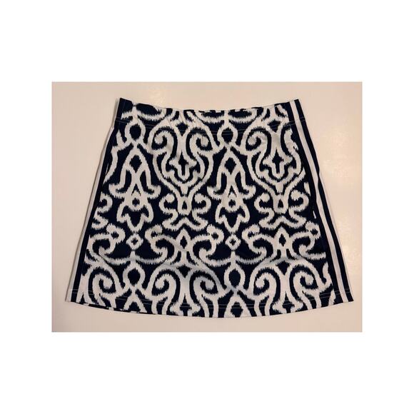 Gretchen Scott Skippy Skort Women's Blue/White Patterned Sz M Golf Tennis - Picture 1 of 6